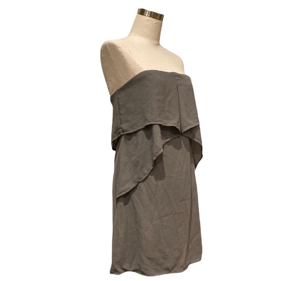 BCBG Runway Collection Gray Flutter Strapless Cocktail Dress w/pockets/Sz 6/EUC! - Picture 4 of 10